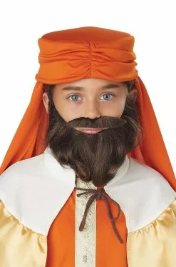 Wise Man Child Beard And Moustache (Brown)