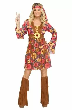 Flower Power Hippie Adult Costume