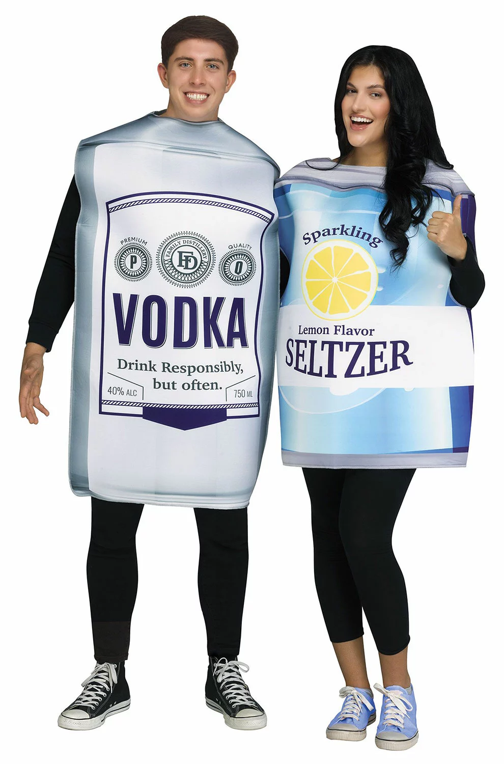 Vodka & Seltzer Couple Adult Costume 3 Vodka & Seltzer Couple Adult Costume