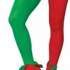 Red/Green Elf Tights Accessory -FableFits Shop F7556 full 1