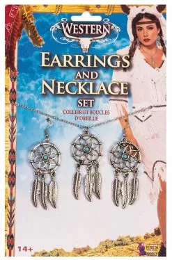 Dream Catcher Earrings And Necklace Set