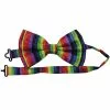 Rainbow Bow Tie Adult Accessory -FableFits Shop FM81433 full 1