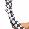 Satin Harlequin Elbow Length Gloves -FableFits Shop L3748 full 1